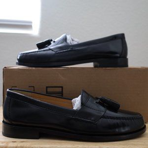 Cole Haan Pinch Tassel 03506 Black Leather Slip On Moc Dress Loafer Size 8.5 M